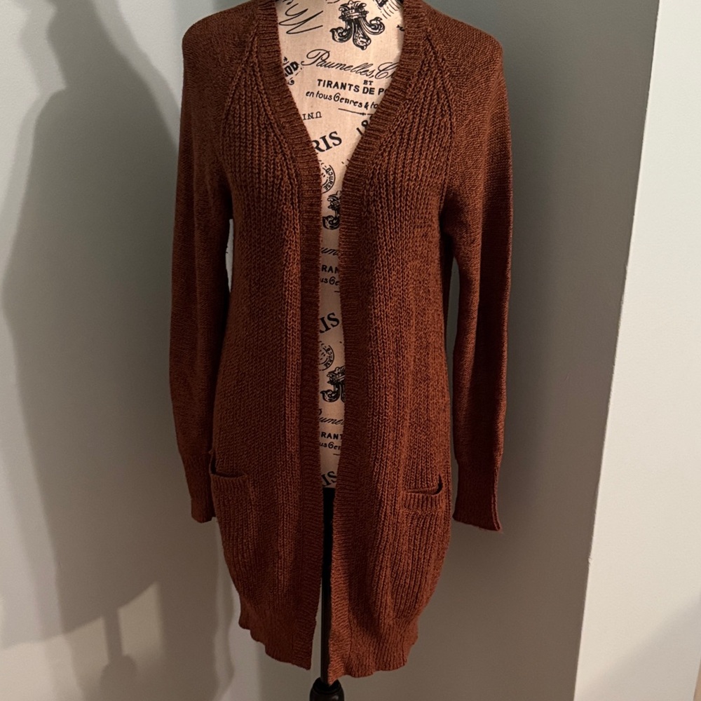 RDI Women's Rust Open-Front Cardigan